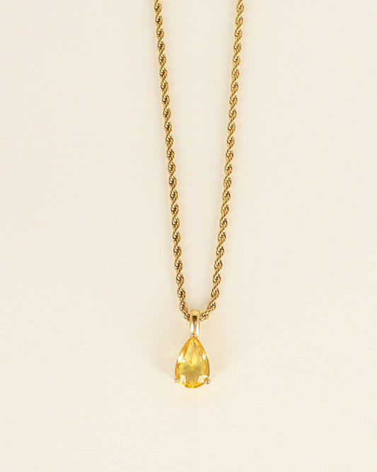 Ariel Yellow Pendant Necklace
