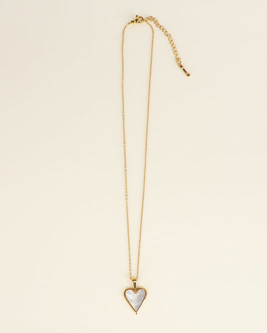 Zelda White Heart Pendant Necklace