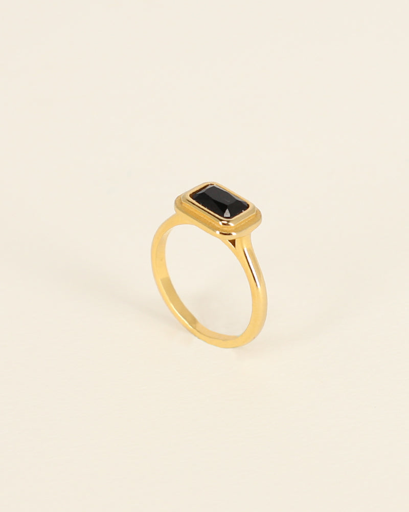 Esther Black Stone Ring
