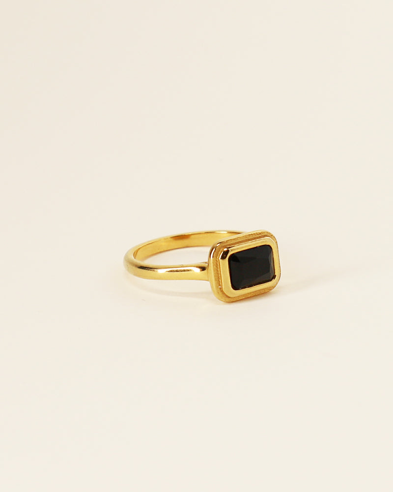 Esther Black Stone Ring