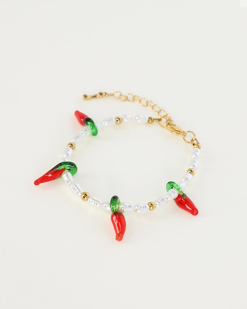 Poppy Pepper & Pearl Bracelet