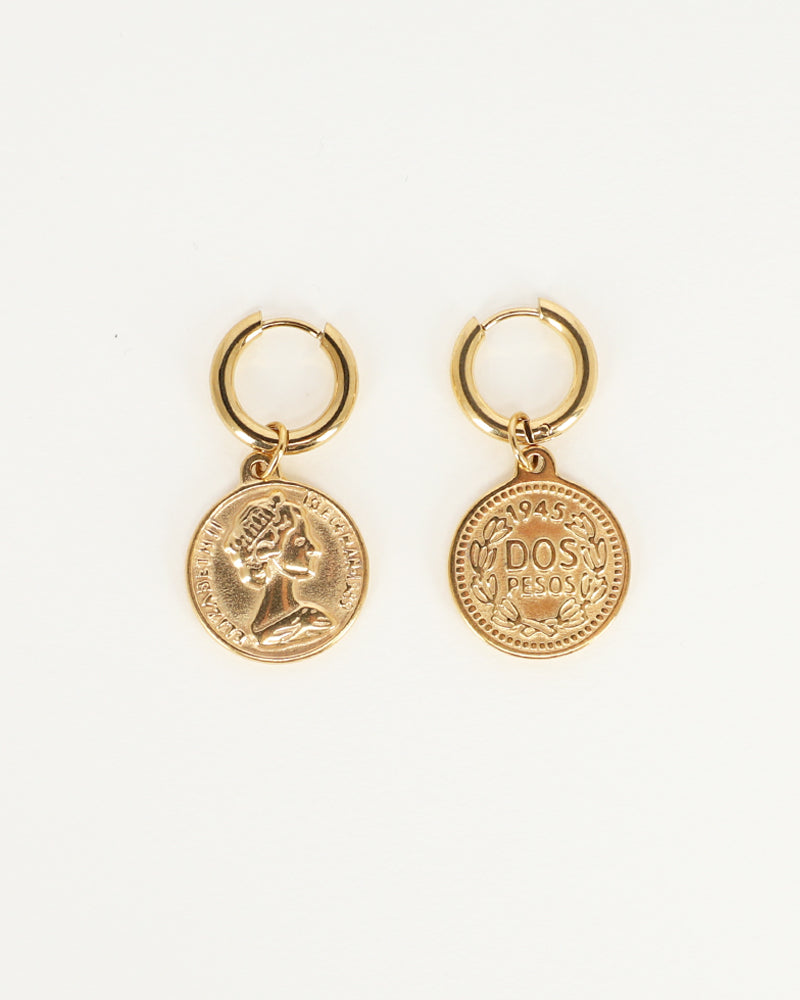 Violet Coin Earrings