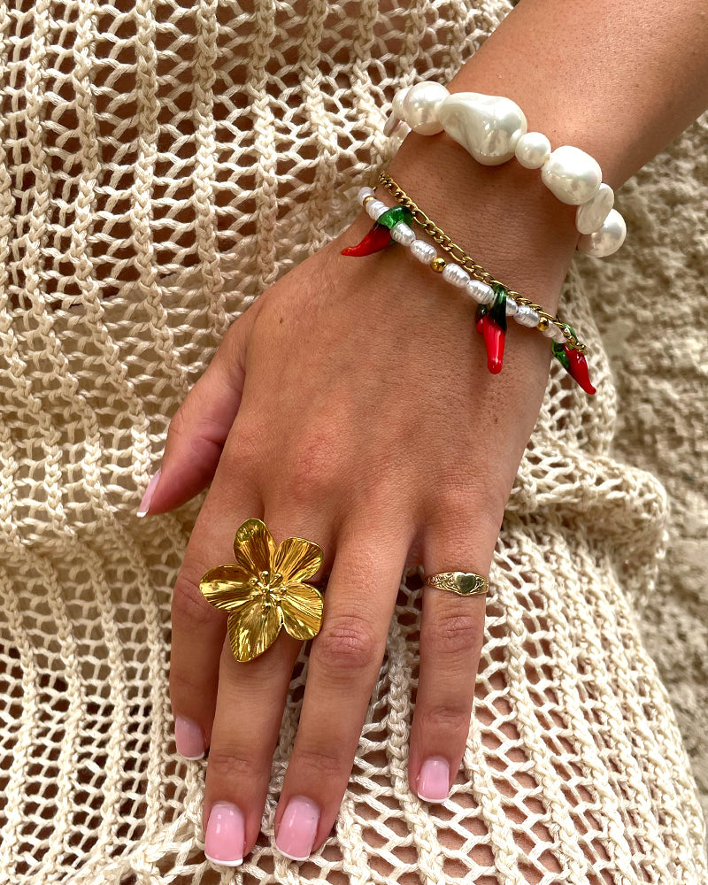 Poppy Pepper & Pearl Bracelet